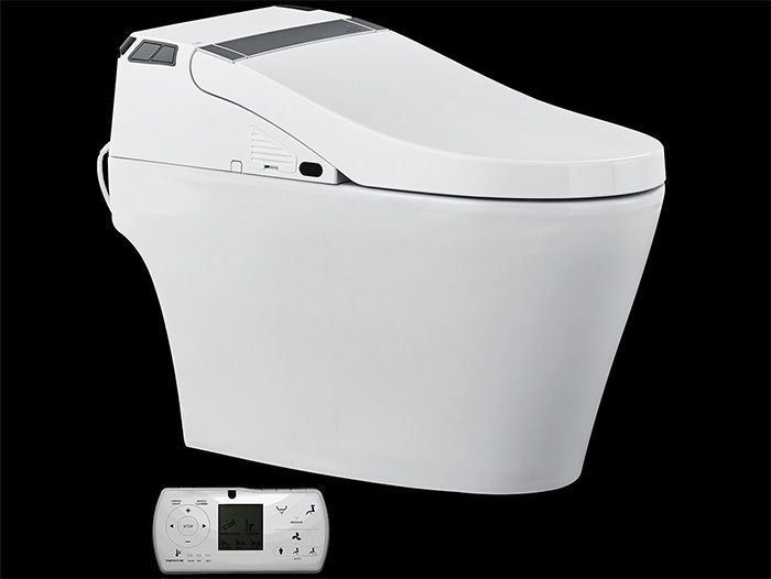 WOODBRIDGE Deluxe One-Piece Dual Flush, Integrated Bidet and Toilet, B-0950S, White