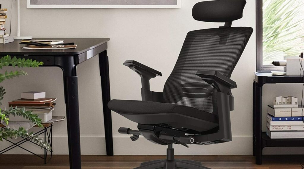Ergonomic Office Chair with Wrapping Headrest and Tilt Limit Device